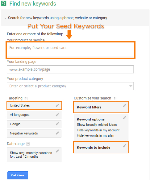 Google Keyword Planner Keyword Research 2