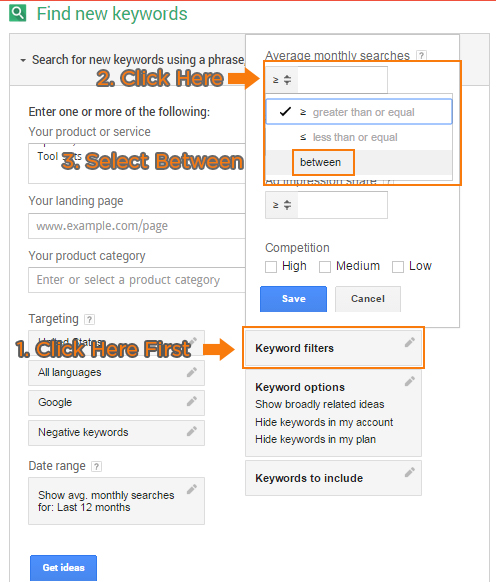 Google Keyword Planner Keyword Research 3